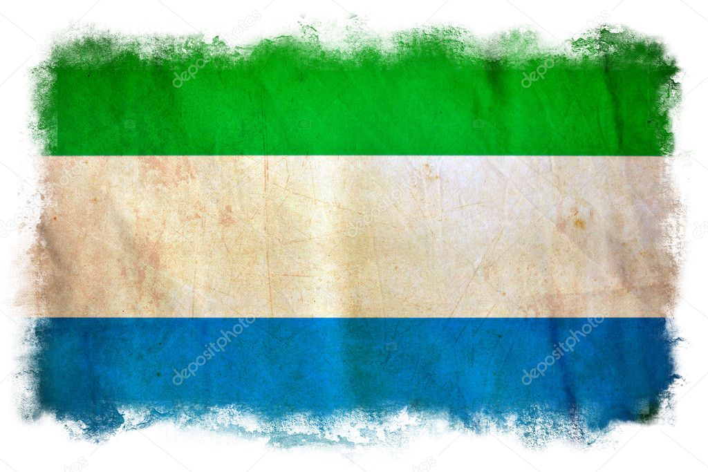 Sierra Leone grunge flag