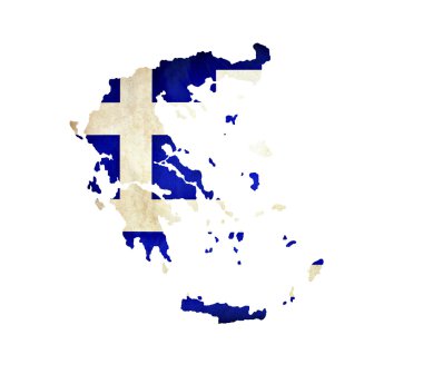 Map of Greece isolated clipart