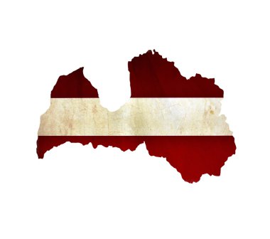 Map of Latvia isolated clipart