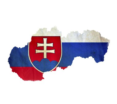 Map of Slovakia isolated clipart