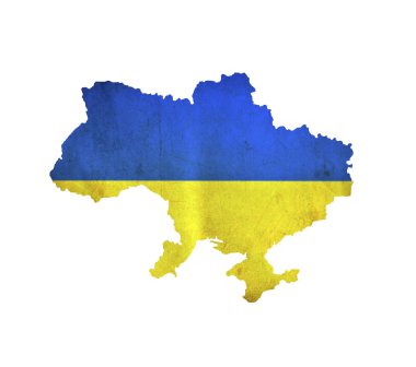 Map of Ukraine isolated clipart