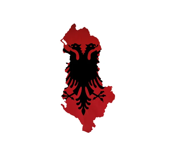 Karte von Albanien isoliert — Stockfoto