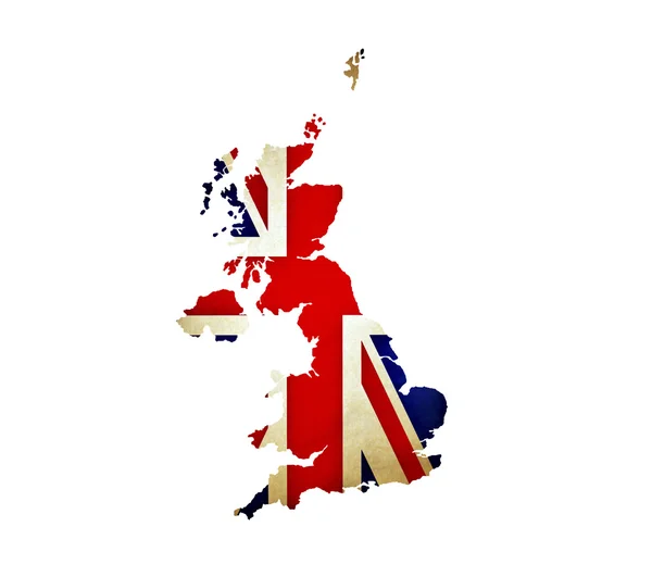 Mapa do Reino Unido isolado — Fotografia de Stock