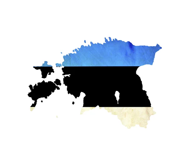 Mapa Estonska, samostatný — Stock fotografie