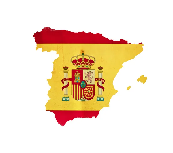 Karte von Spanien isoliert — Stockfoto