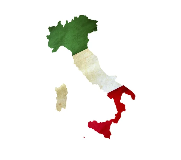 고립 된 이탈리아의 지도 — 스톡 사진