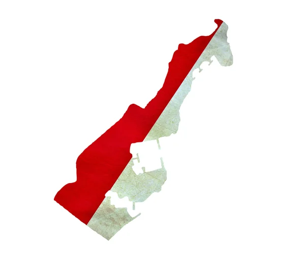 Mapa na białym tle Monako — Zdjęcie stockowe