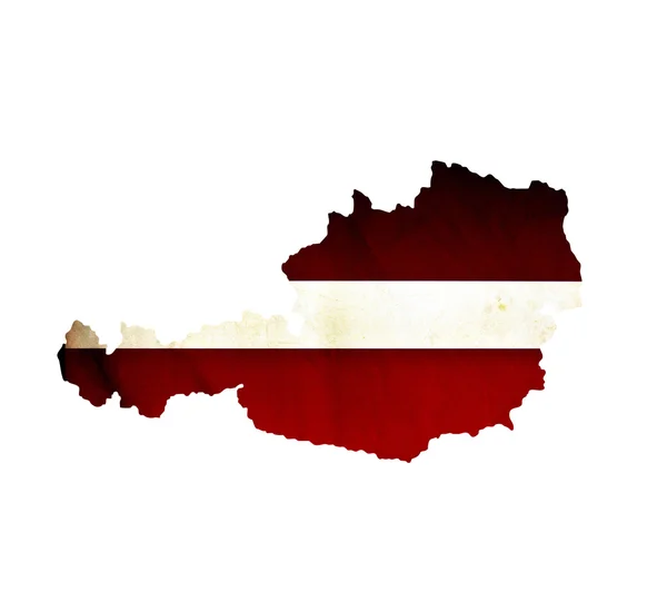 Карта Австрии изолирована — стоковое фото