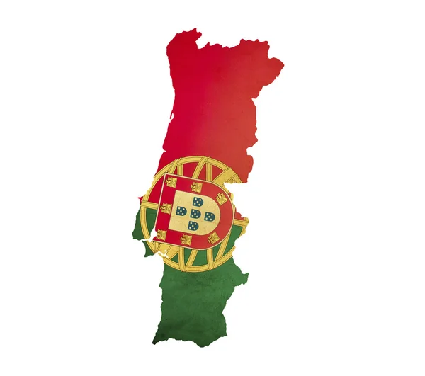 Mapa de Portugal isolado — Fotografia de Stock