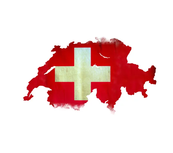 Mapa da Suíça isolado — Fotografia de Stock