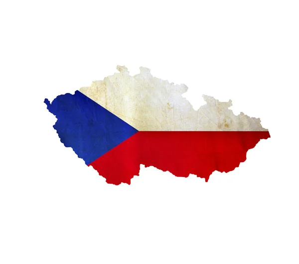 Mapa de República Checa aislado —  Fotos de Stock