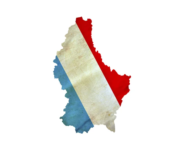 Luxemburgin kartta eristetty — kuvapankkivalokuva