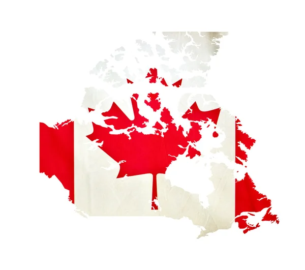 Χάρτης του Καναδά απομονωθεί — Φωτογραφία Αρχείου
