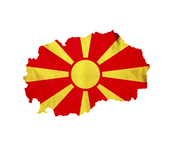 Карта Македонии изолирована — стоковое фото