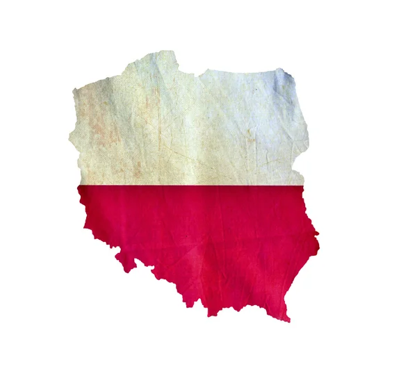 고립 된 폴란드의 지도 — 스톡 사진