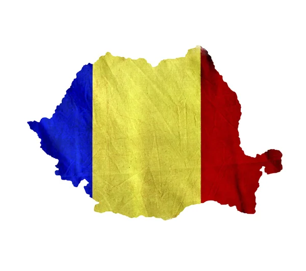 Mapa na białym tle Rumunii — Zdjęcie stockowe