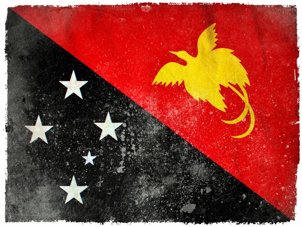 Papoea-Nieuw-guinea grunge vlag — Stockfoto