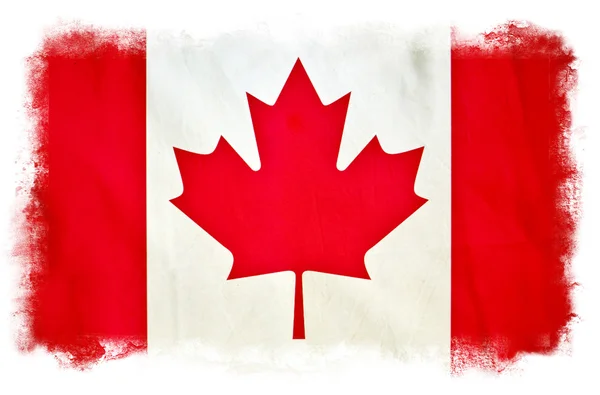 Kanada grunge bayrağı — Stok fotoğraf