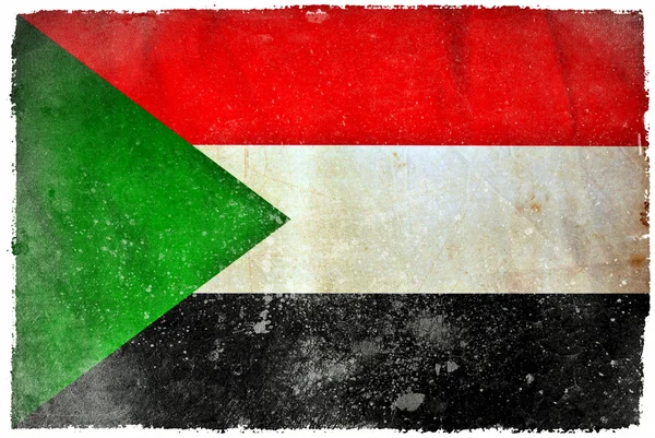 Grunge σημαία του Σουδάν — Φωτογραφία Αρχείου
