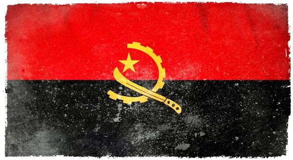 Angola bandiera grunge — Foto Stock