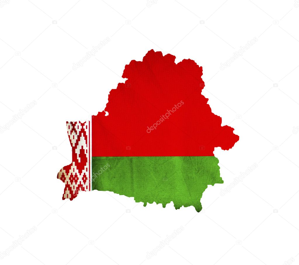 Map of Belarus isolated