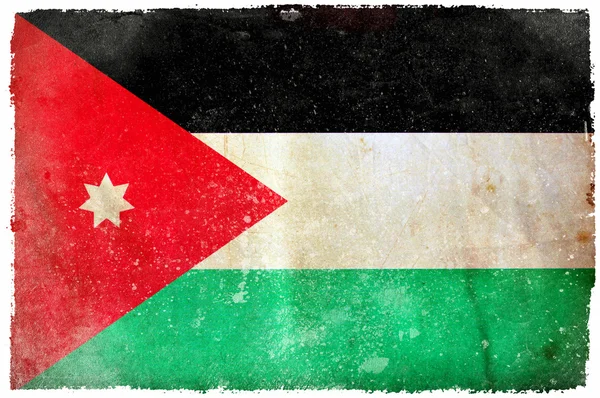Jordanië grunge vlag — Stockfoto