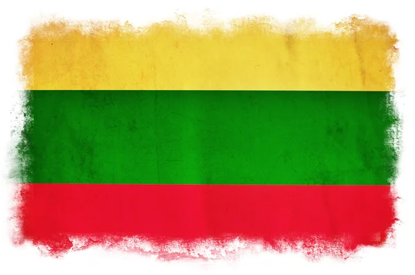 Litauen grunge flagga — Stockfoto