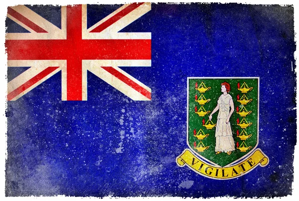 Britse Maagdeneilanden grunge vlag — Stockfoto