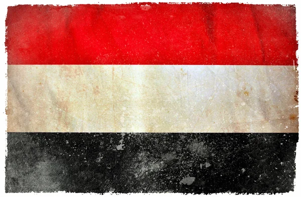 Vlag van Jemen grunge — Stockfoto