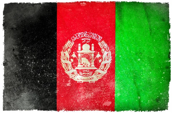 Гранж-флаг Афганистана — стоковое фото