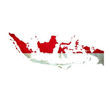 Map of Indonesia isolated clipart