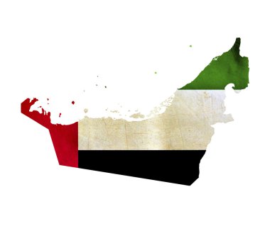 Map of United Arab Emirates isolated clipart