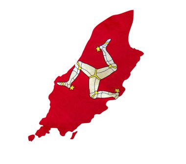 Map of Isle of Man isolated clipart