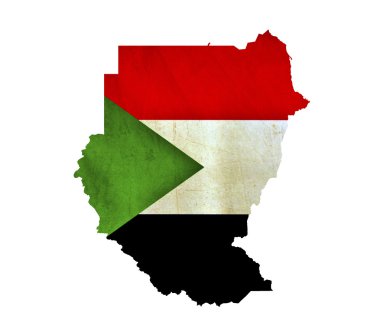 Map of Sudan isolated clipart