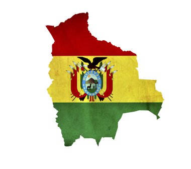 Map of Bolivia isolated clipart