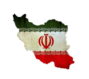 Map of Iran isolated clipart