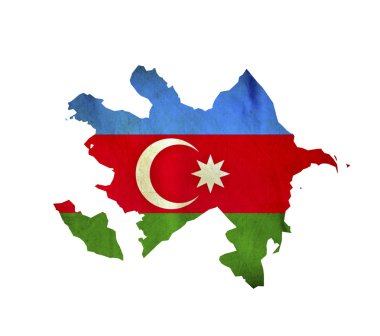 Map of Azerbaijan isolated clipart