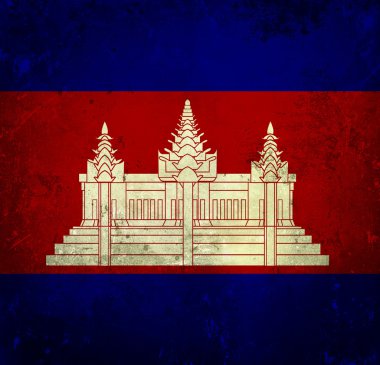 Kamboçya Grunge Bayrağı