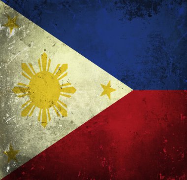 Filipinler bayrağı Grunge