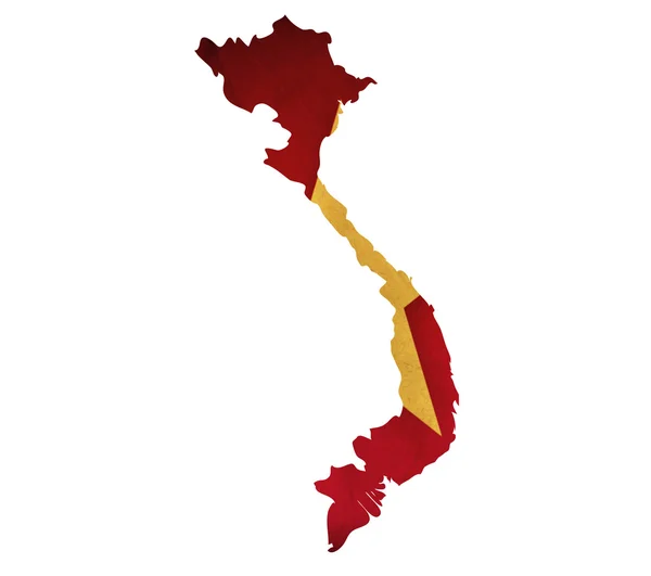 Карта Вьетнама изолирована — стоковое фото