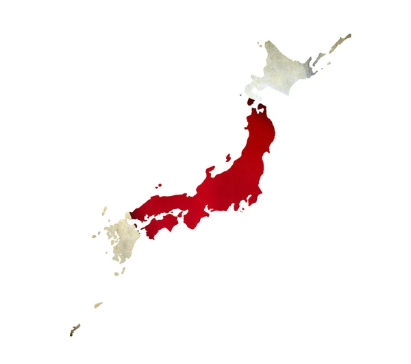 Japán elszigetelt Térkép — Stock Fotó