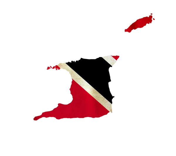 孤立的特立尼达和多巴哥地图 — 图库照片