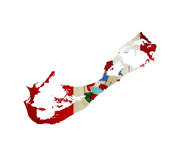 分離したバミューダ島の地図 — ストック写真