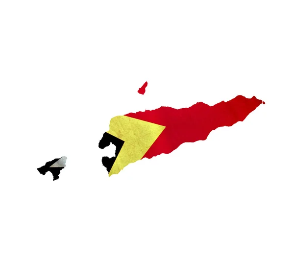Carte du Timor oriental isolé — Photo