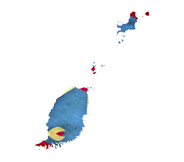 Карта Гренады изолирована — стоковое фото