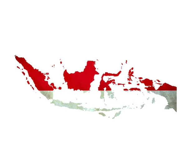 Peta Indonesia terisolasi — Stok Foto