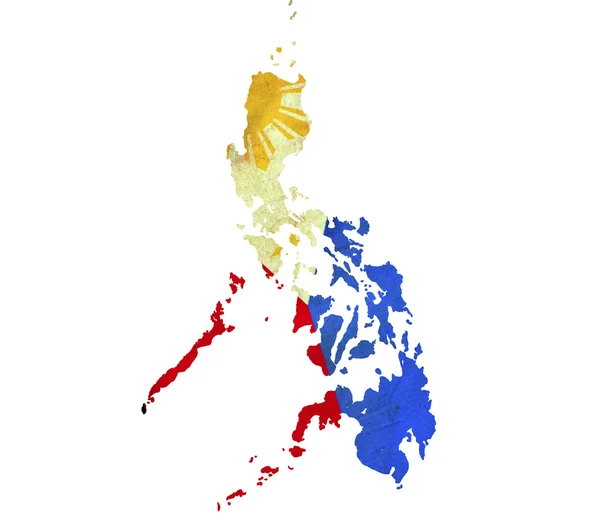 菲律宾被隔绝的地图 — 图库照片