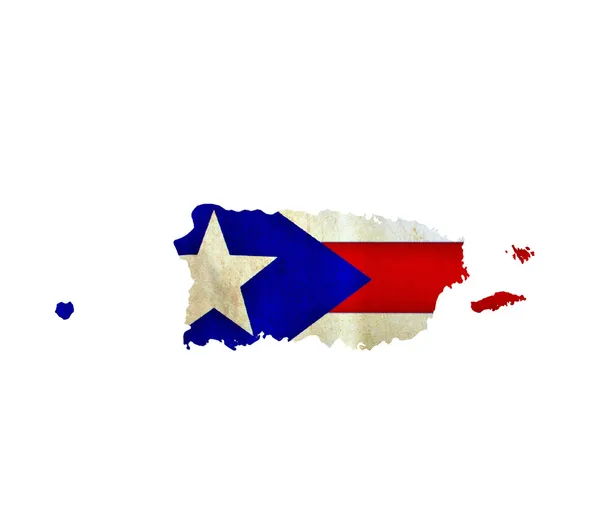 分離されたプエルトリコの地図 — ストック写真