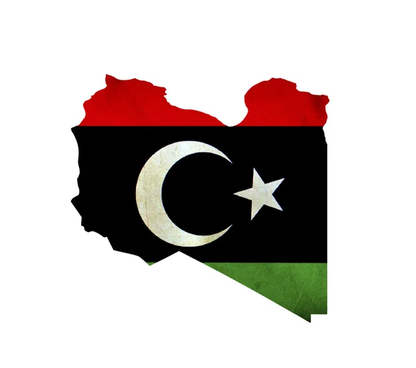 Kaart van libia geïsoleerd — Stockfoto