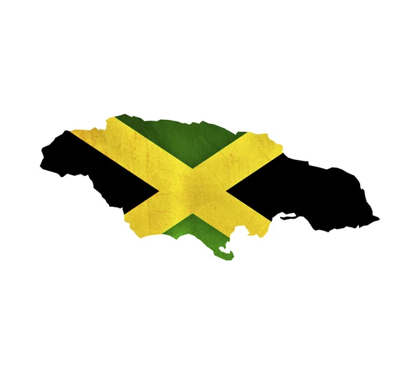 牙买加被隔绝的地图 — 图库照片